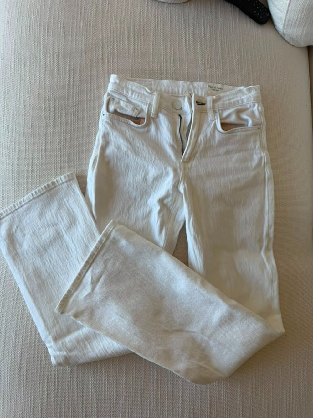 Rag & Bone Peyton Mid-Rise Bootcut White Jean (Size 24)